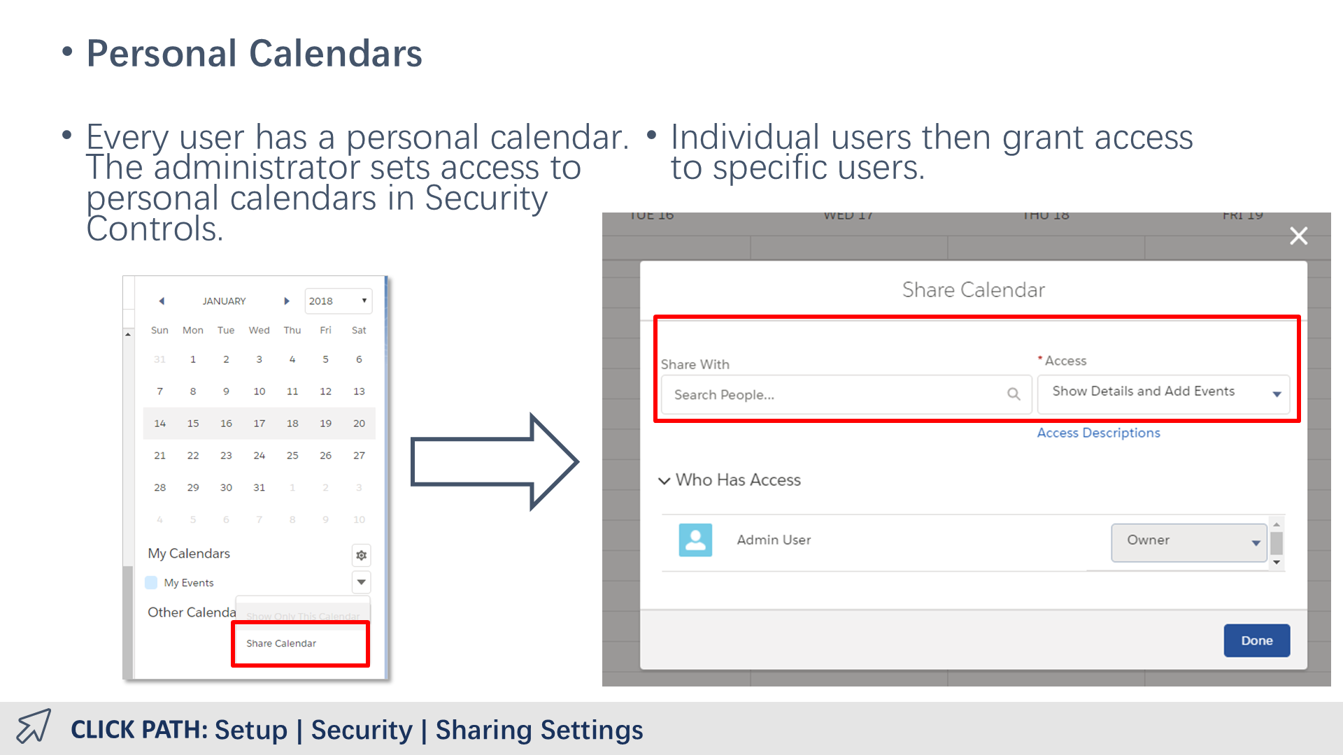 Personal Calendars