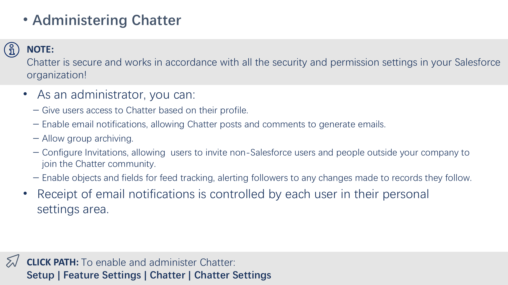 Administering Chatter