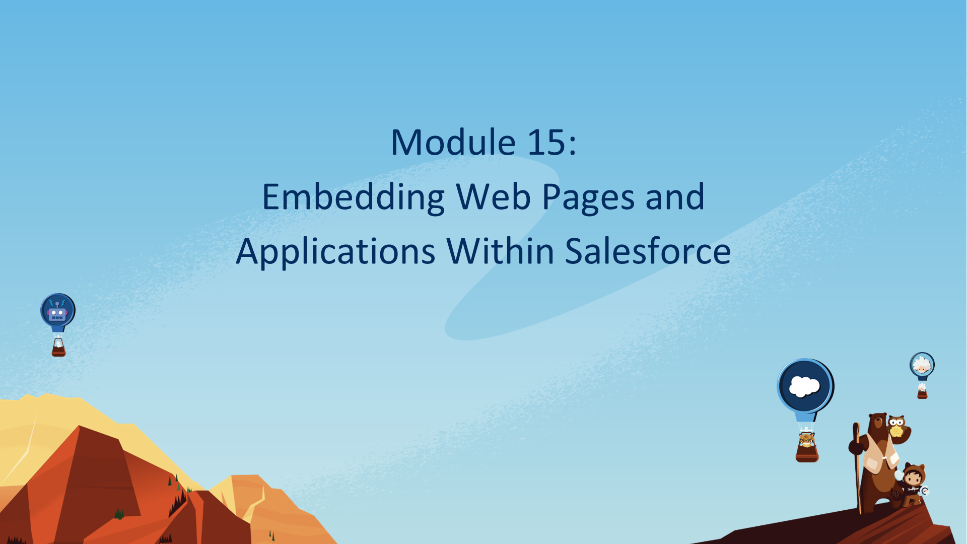 Module 15: Embedding Web Pages and  Applications Within Salesforce