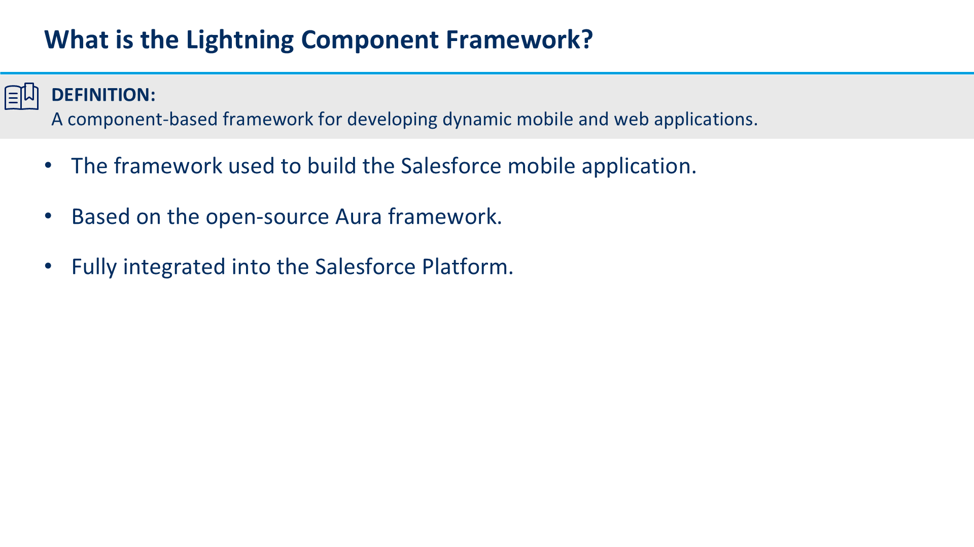 What is the Lightning Component Framework?