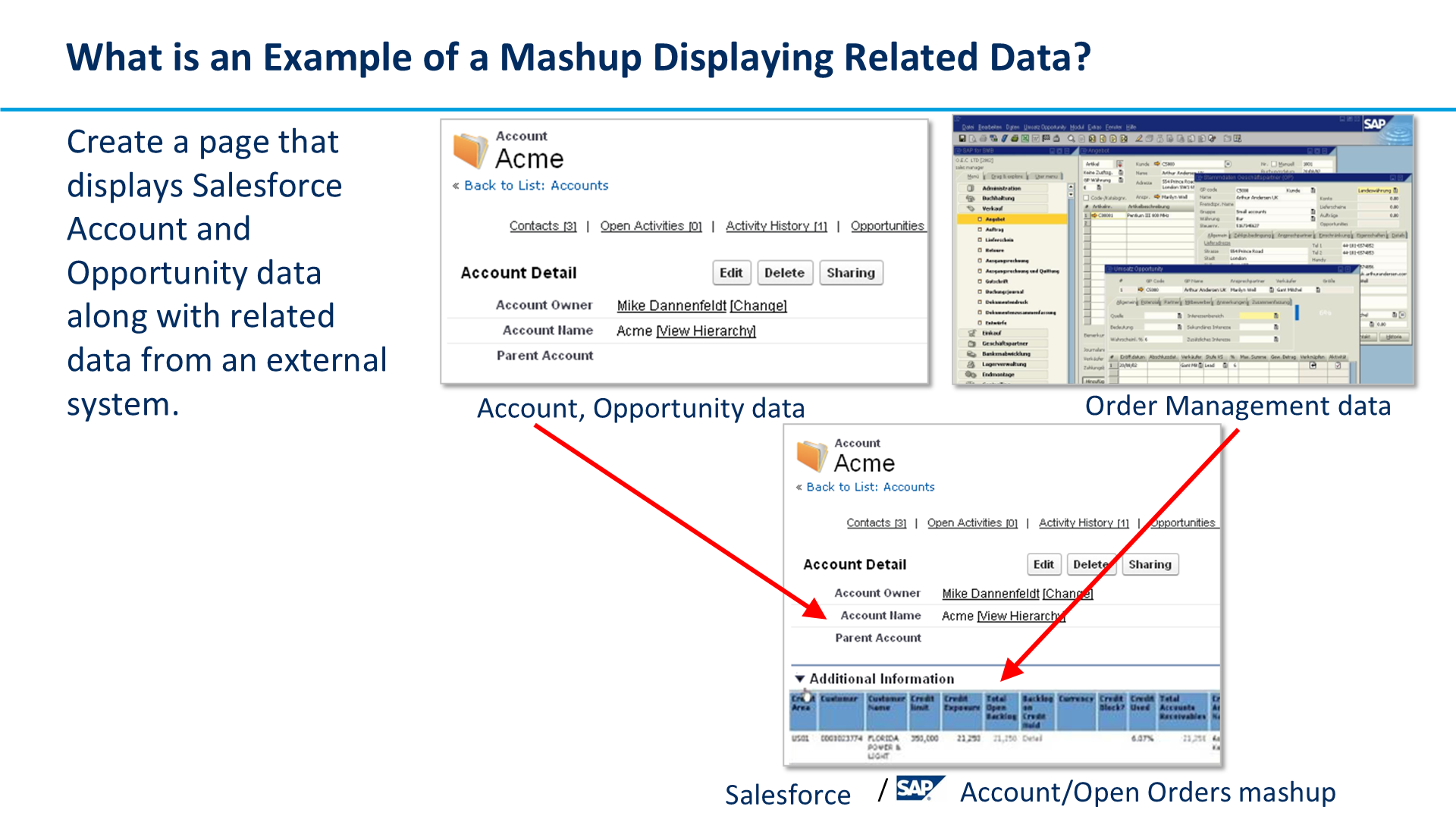 What is an Example of a Mashup Displaying Related Data?
