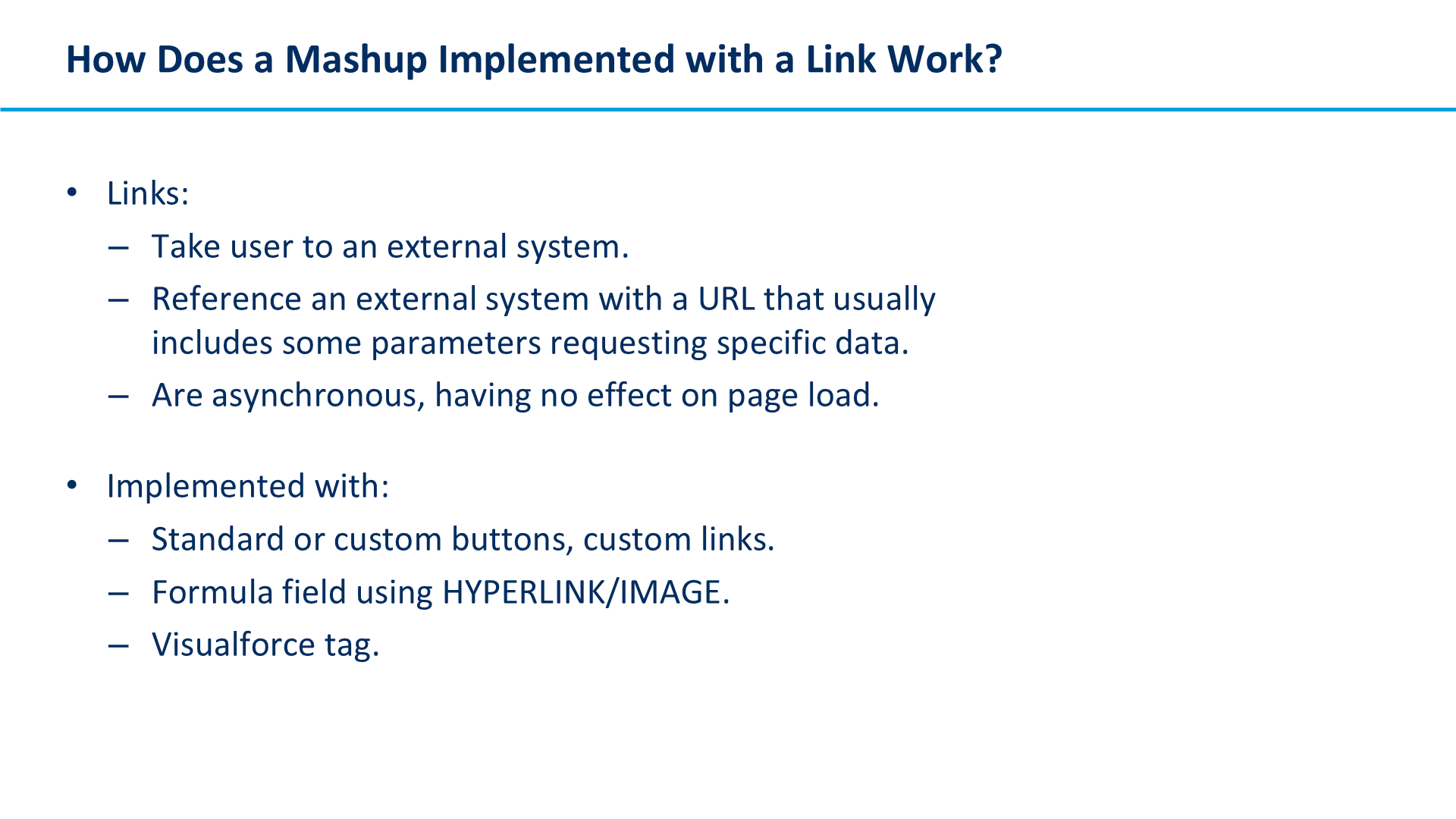 How Does a Mashup Implemented with a Link Work?