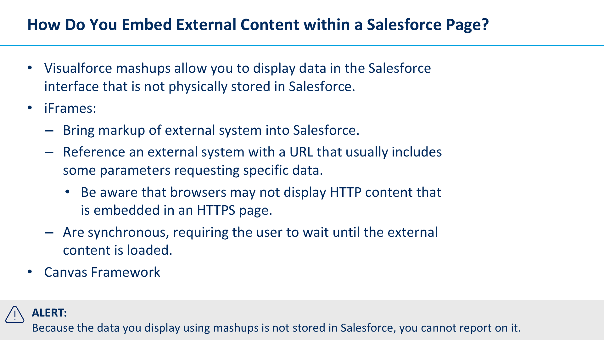How Do You Embed External Content within a Salesforce Page?