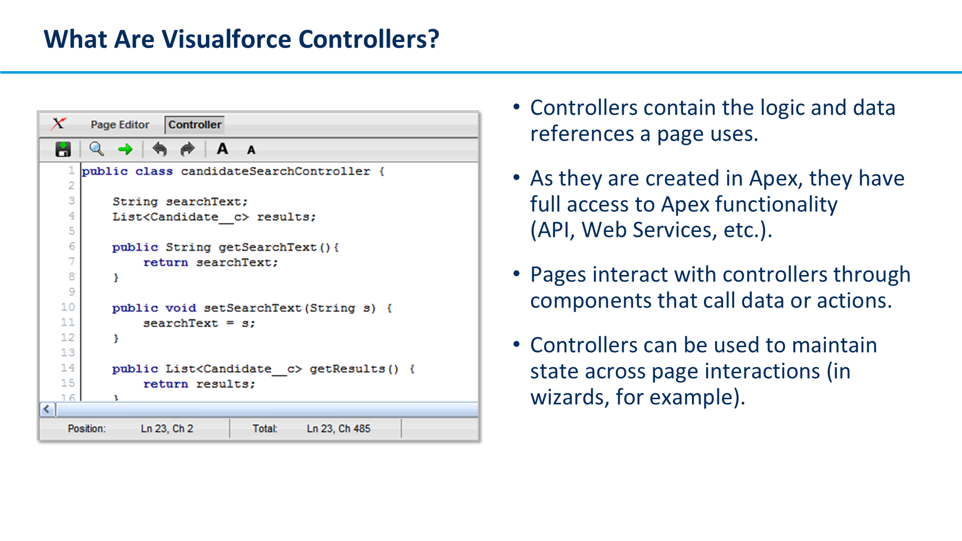 What Are Visualforce Controllers?