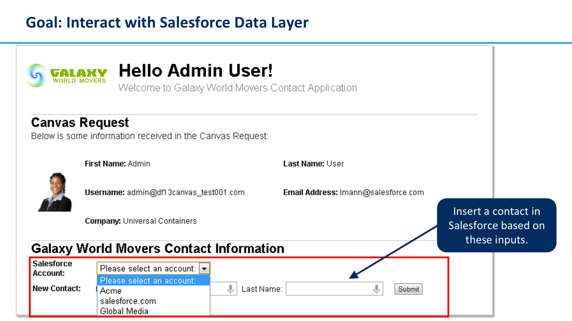 Goal: Interact with Salesforce Data Layer