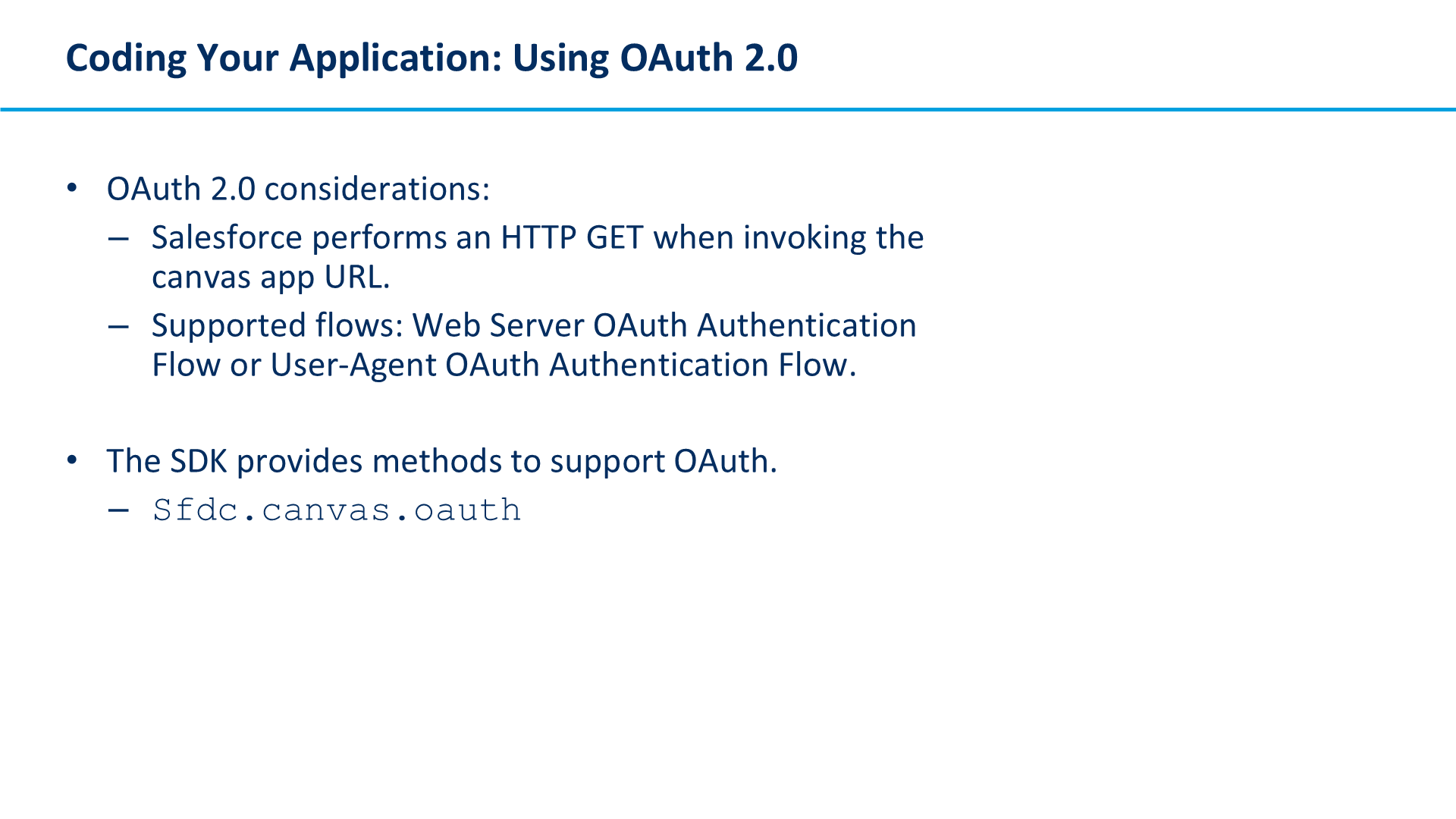 Coding Your Application: Using OAuth 2.0