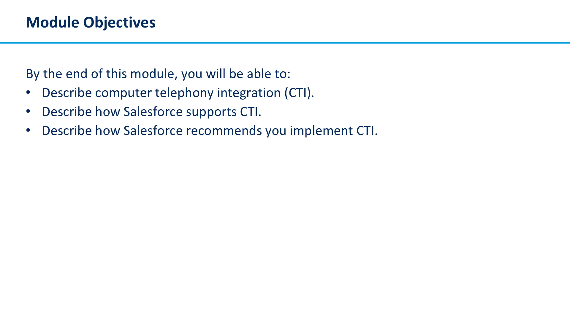 Module Objectives