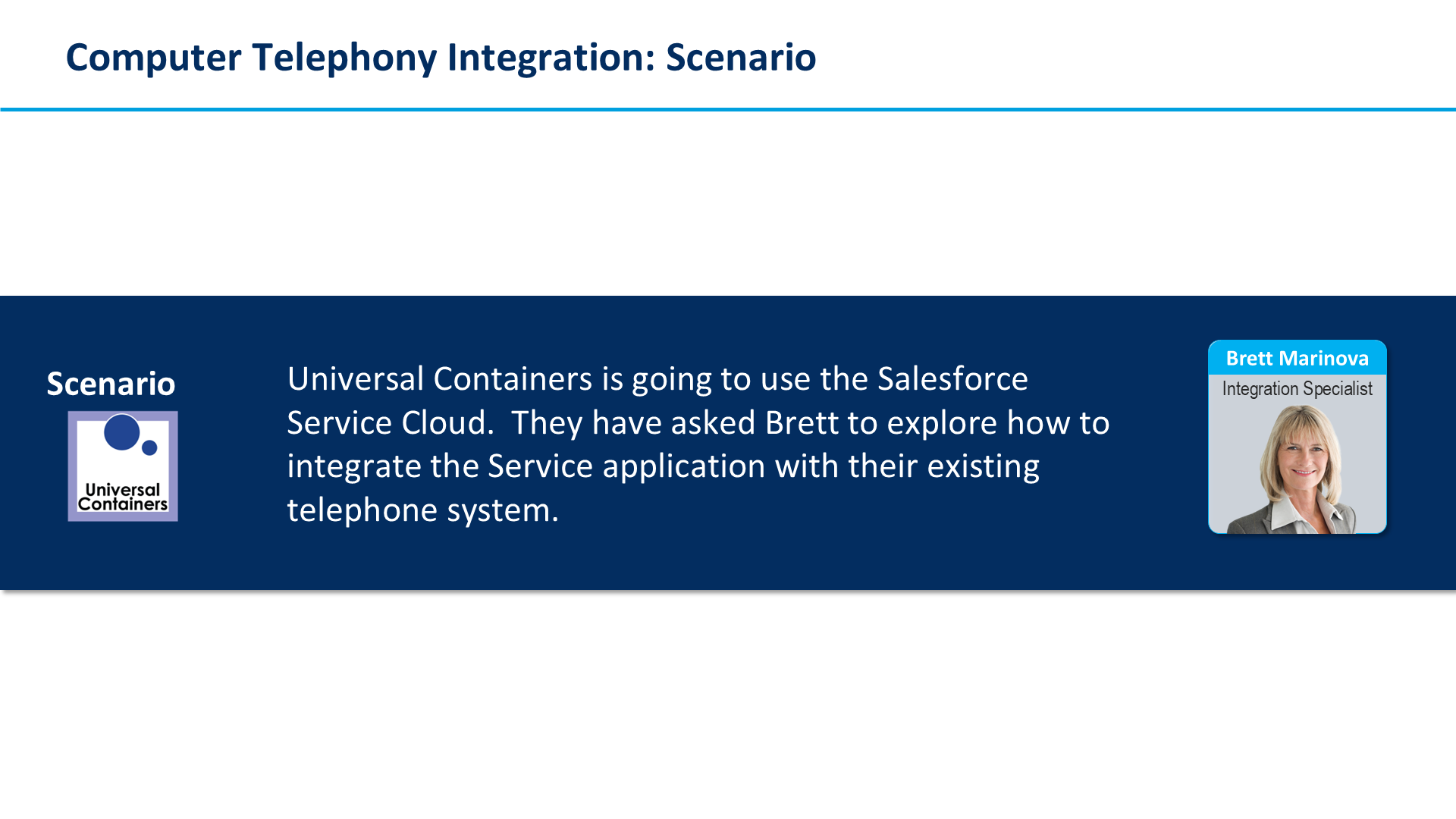 Computer Telephony Integration: Scenario