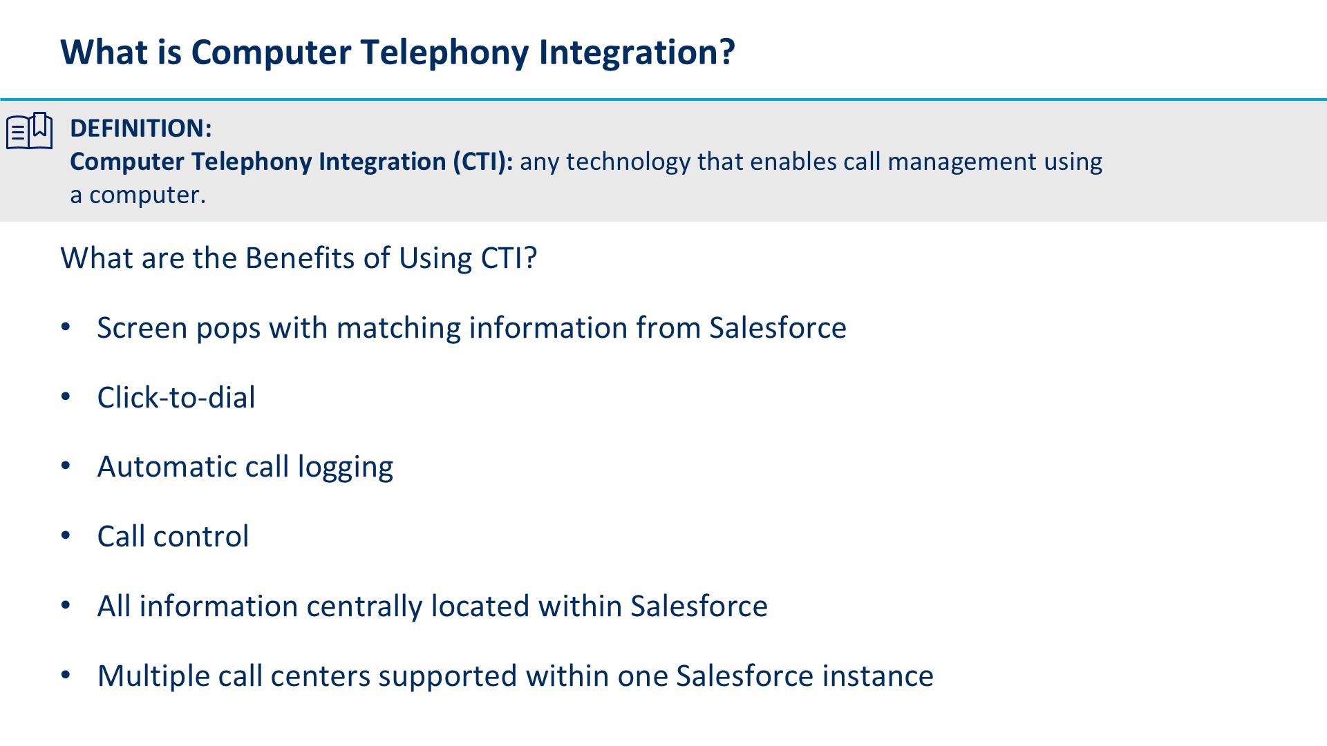 What is Computer Telephony Integration?