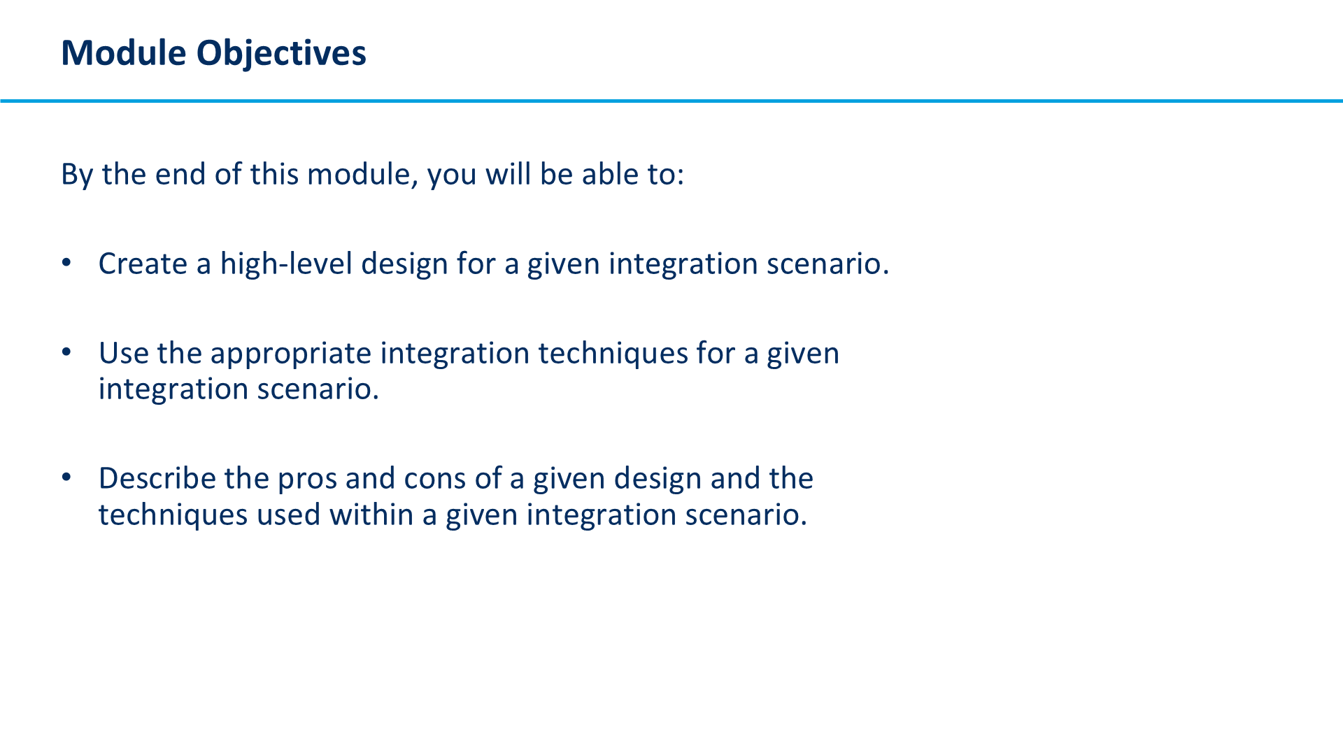 Module Objectives