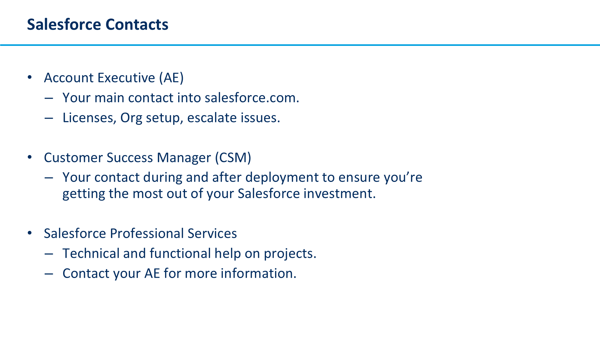 Salesforce Contacts
