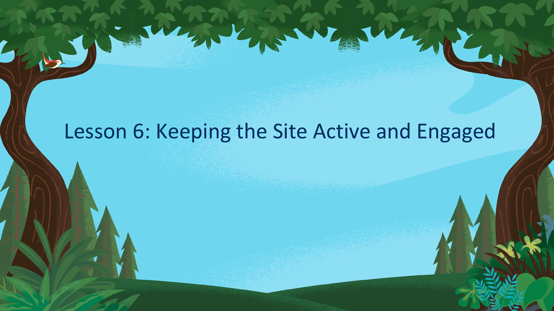 Lesson 6: Keeping the Site Active and Engaged