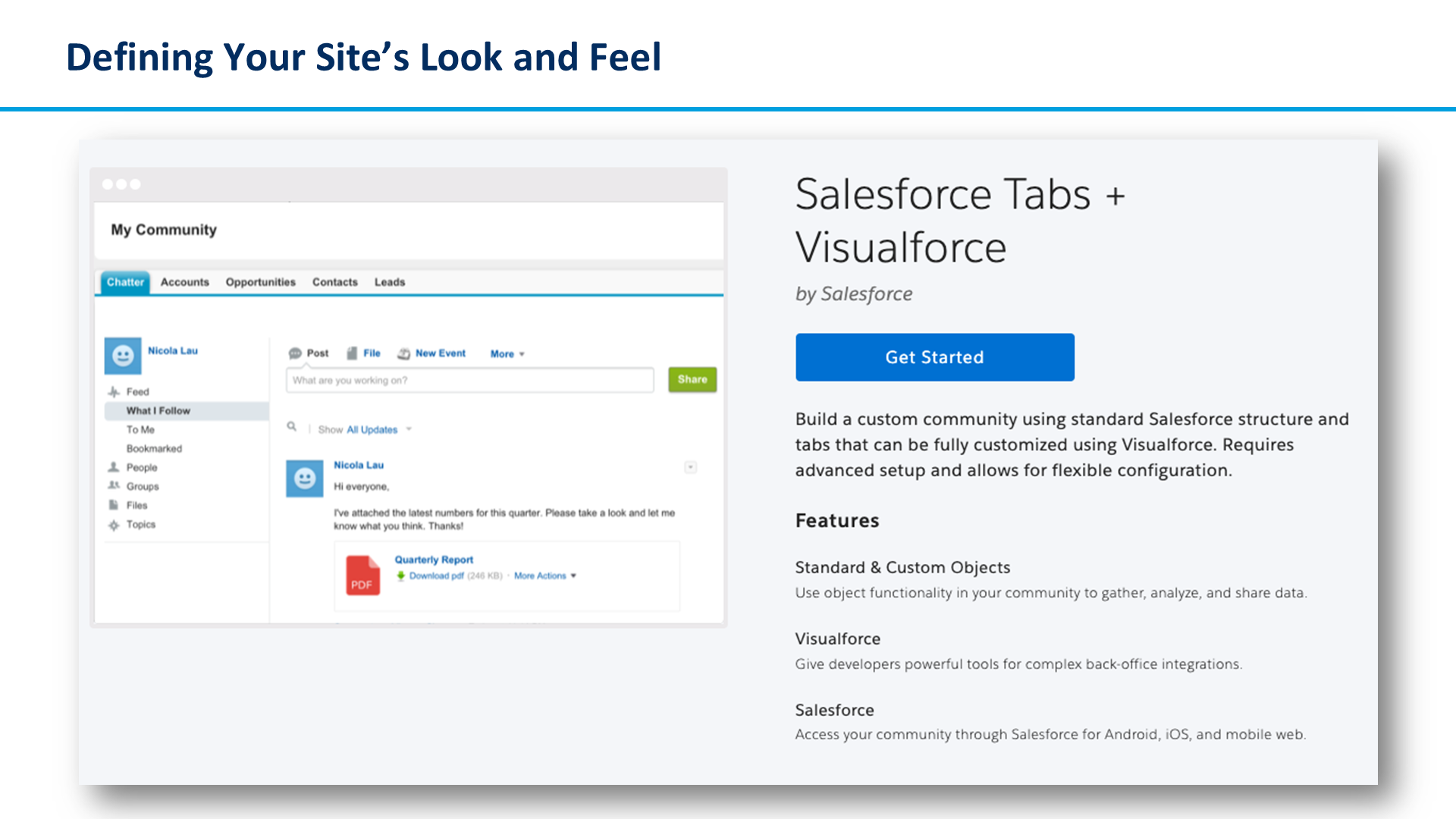 Defining Your Site’s Look and Feel