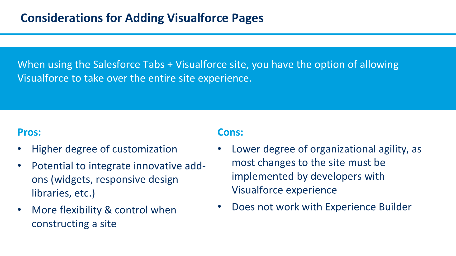 Considerations for Adding Visualforce Pages