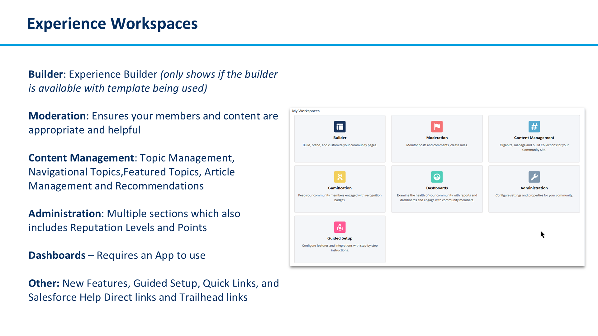 Experience Workspaces