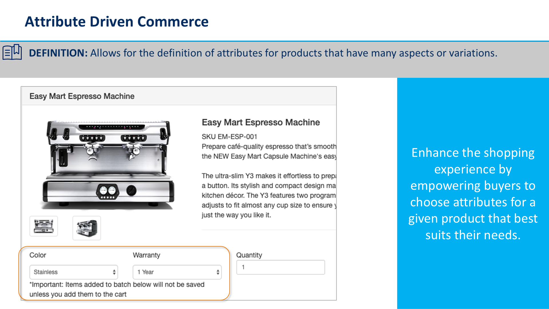 Attribute Driven Commerce