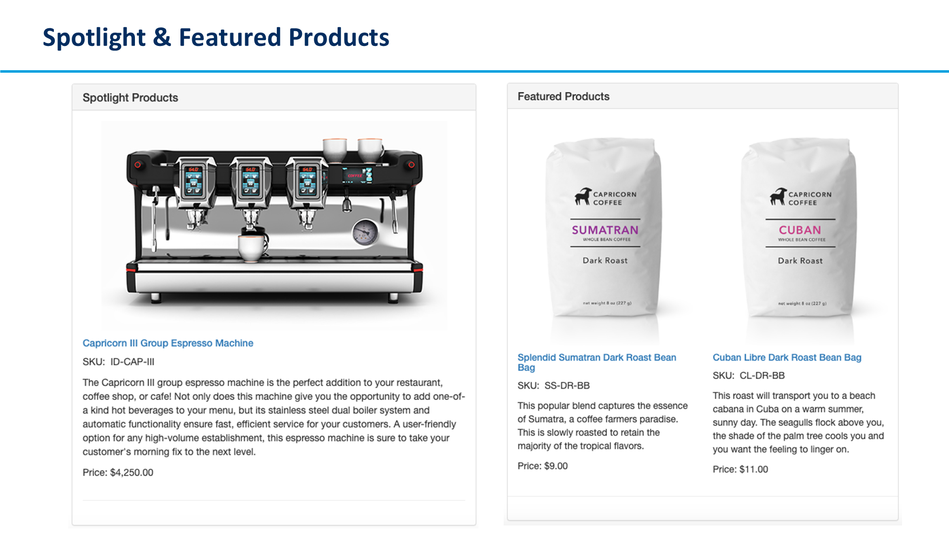 Spotlight & Featured Products
