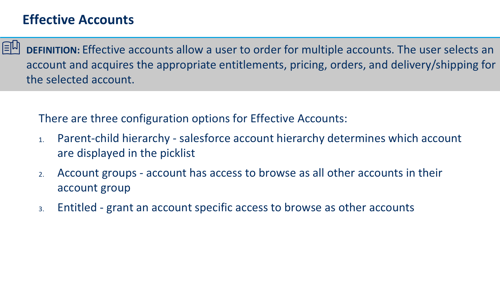 Effective Accounts