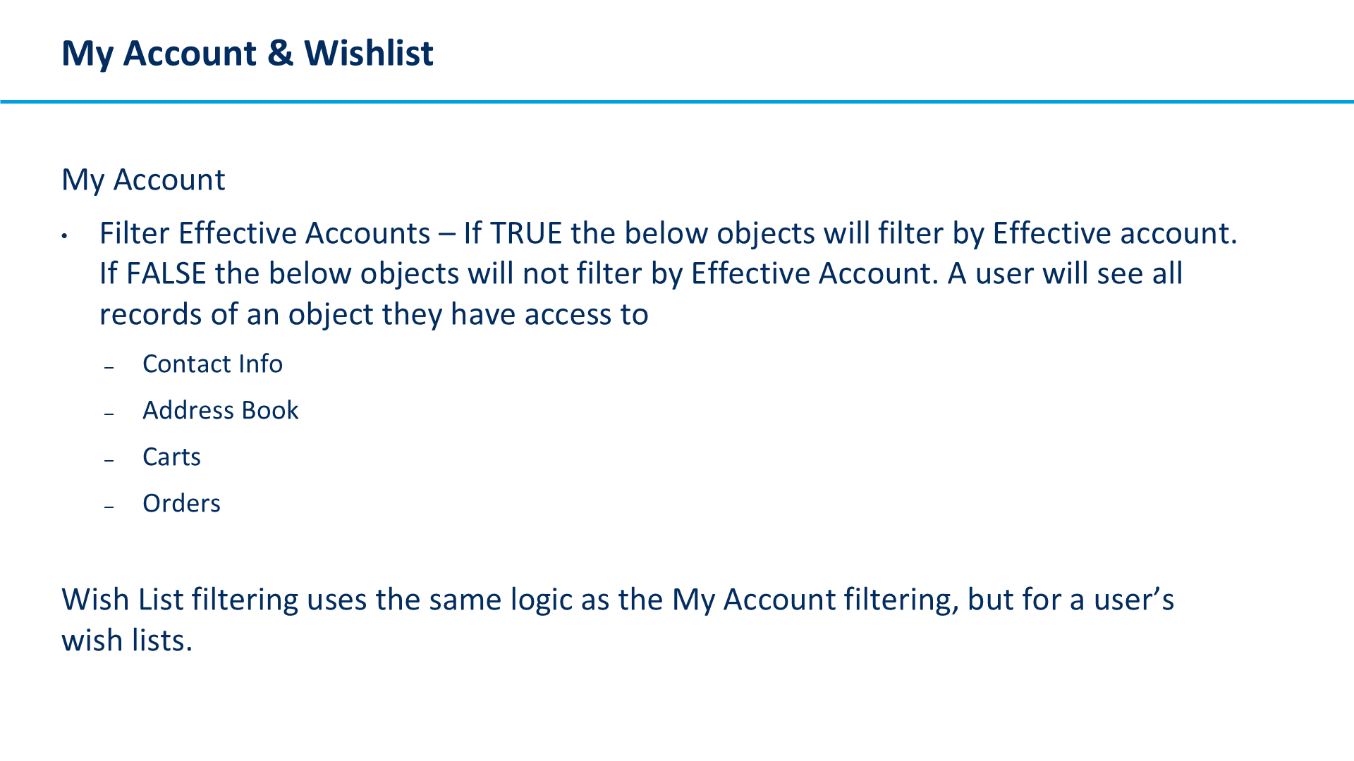 My Account & Wishlist