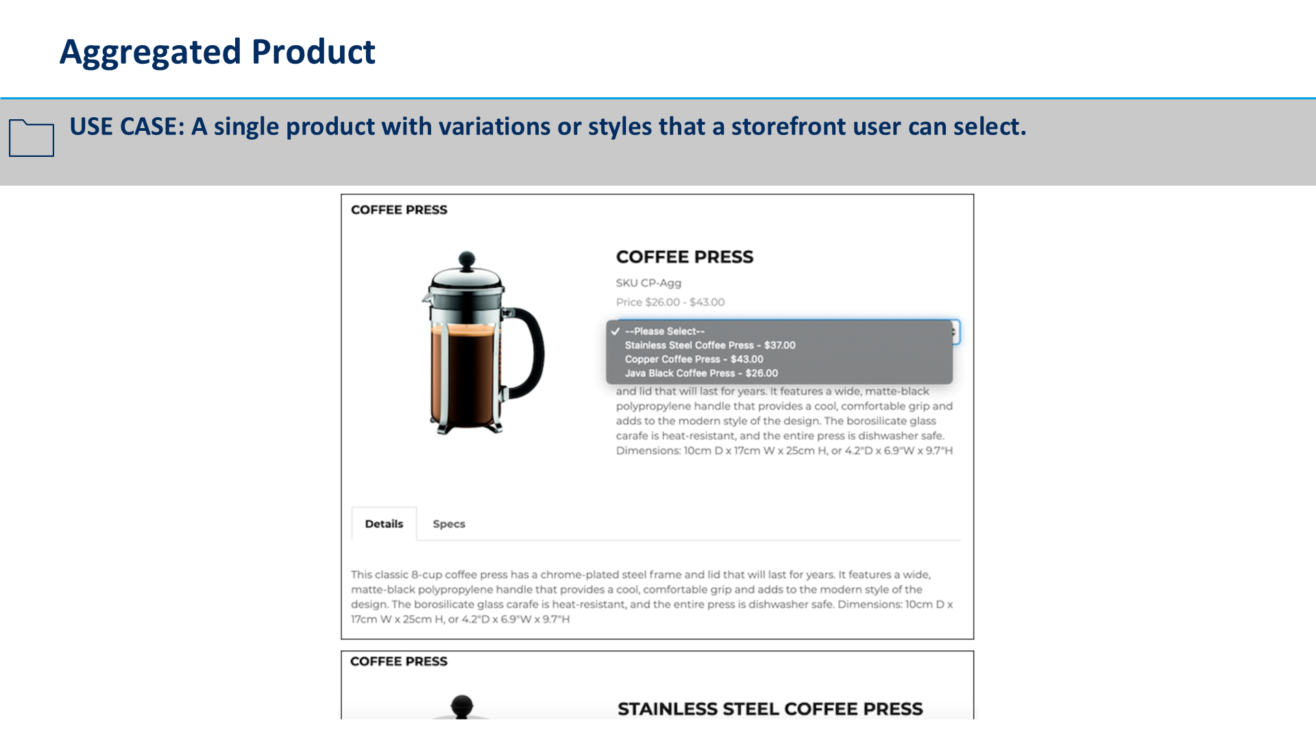 Aggregated Product