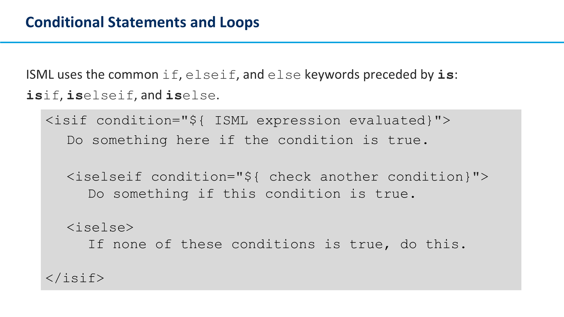 Conditional Statements and Loops