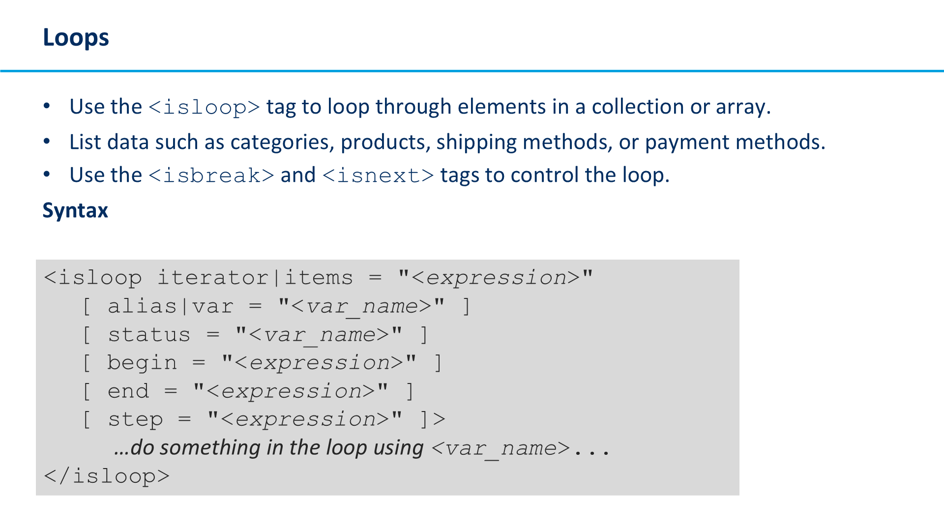 Loops