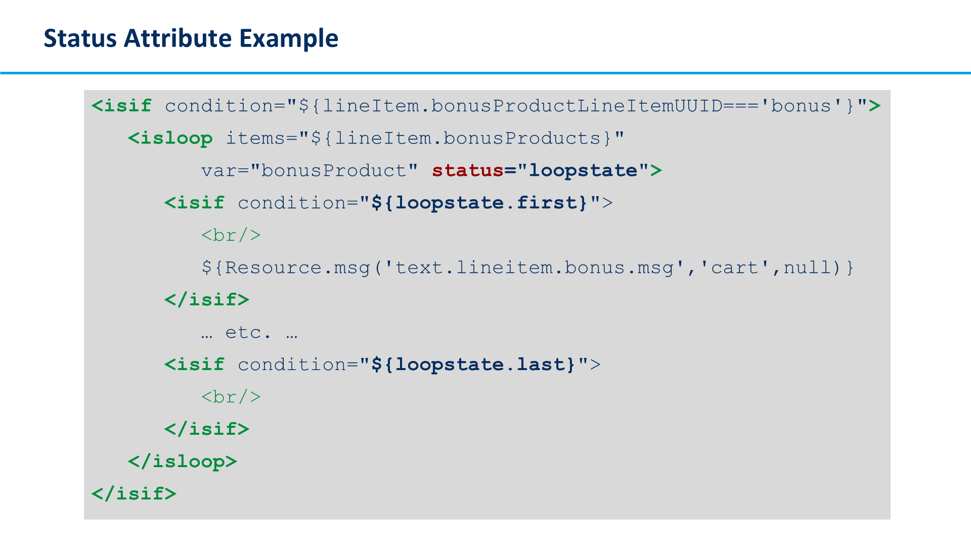 Status Attribute Example