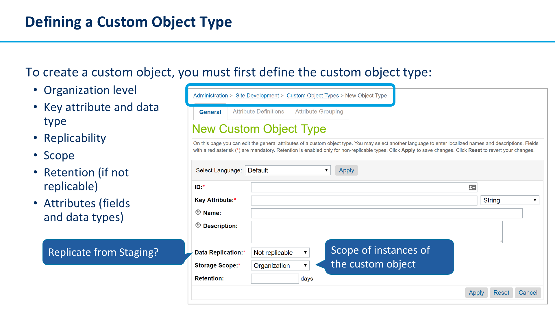 Defining a Custom Object Type
