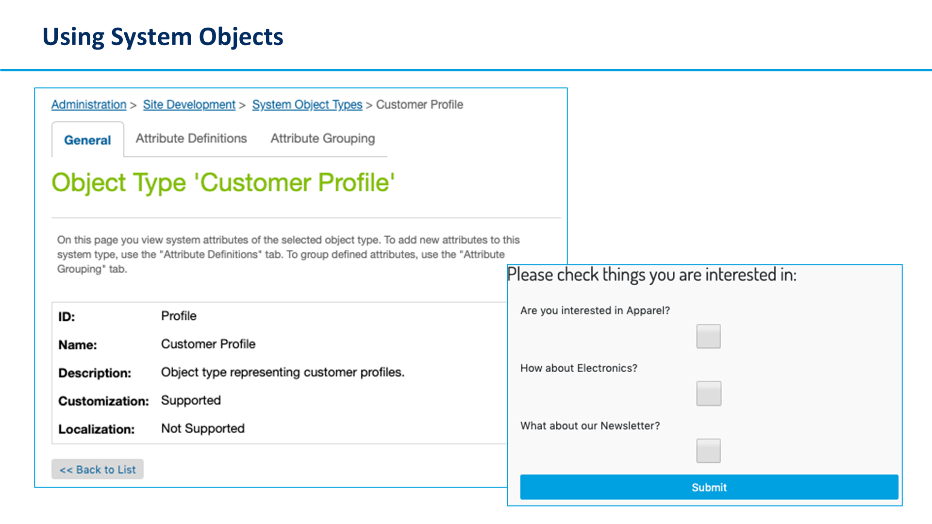 Using System Objects