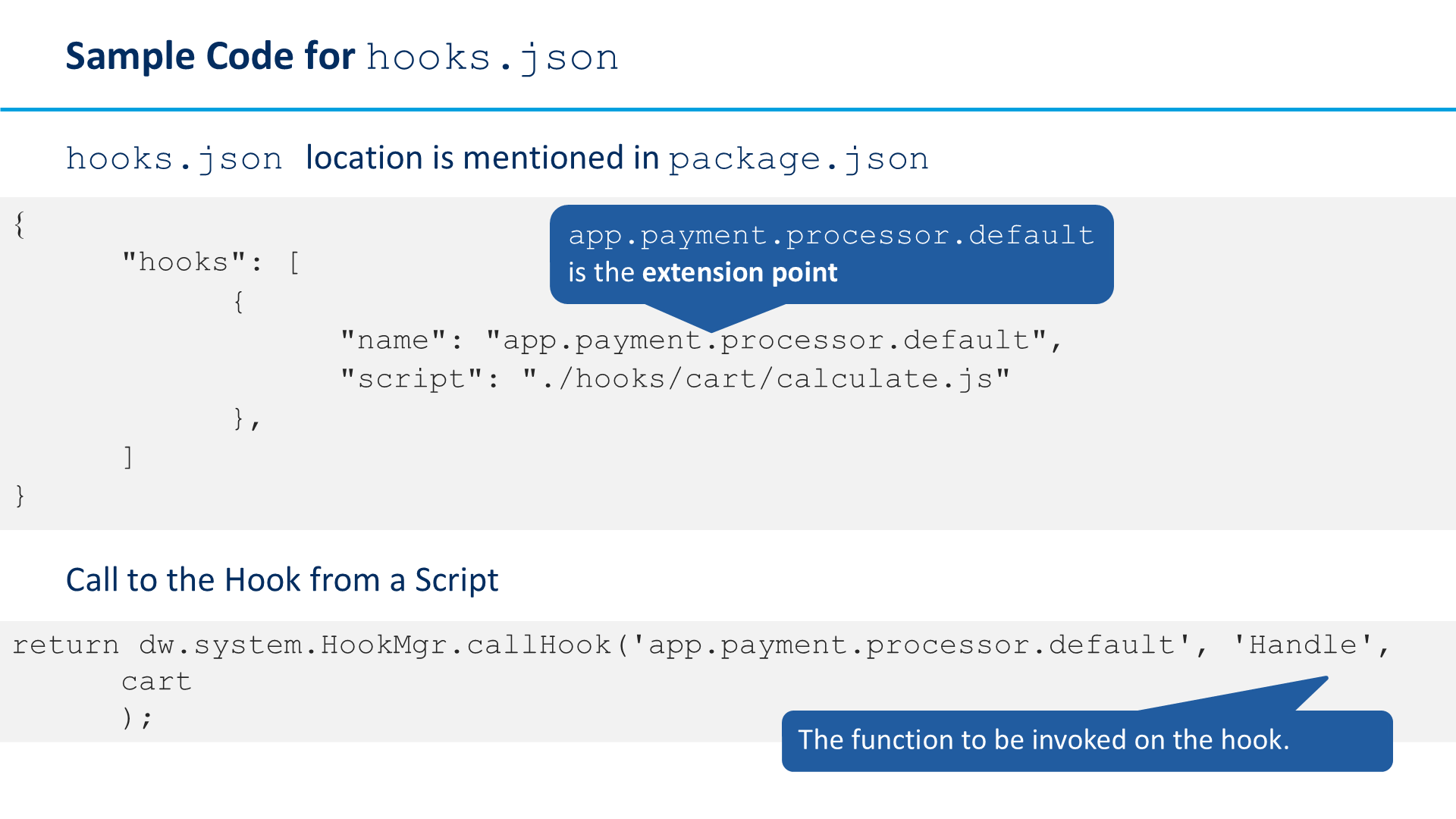 Sample Code for hooks.json