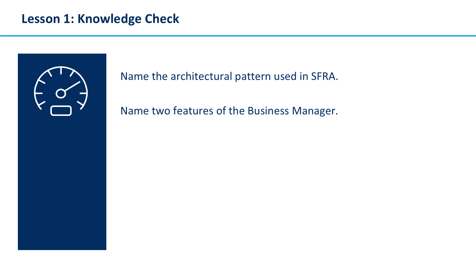 Lesson 1: Knowledge Check