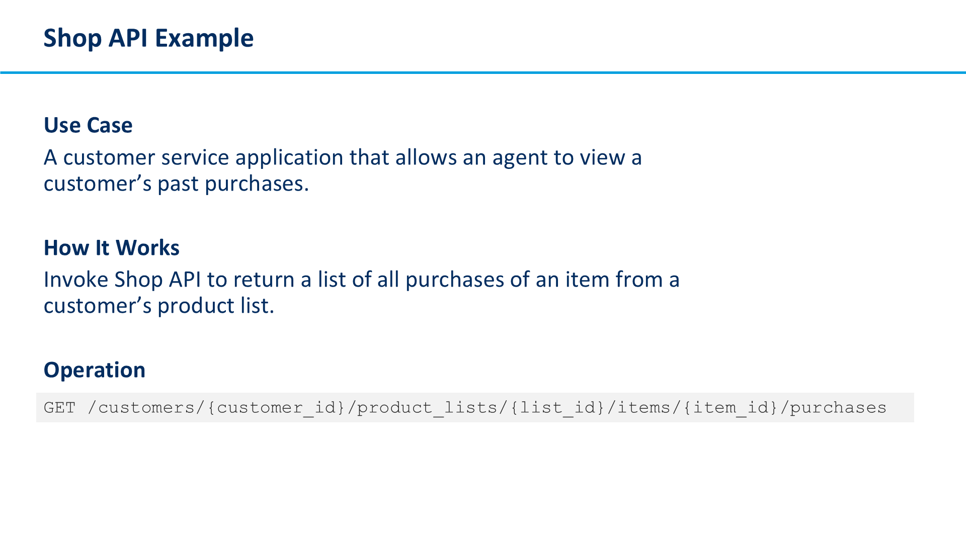Shop API Example