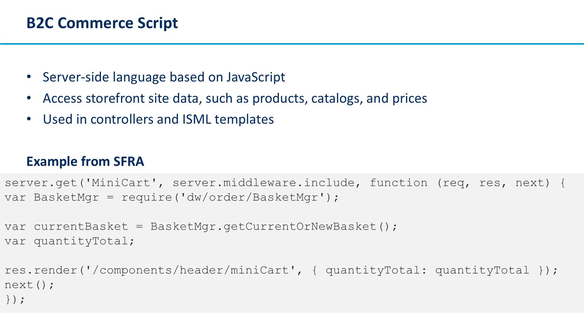 B2C Commerce Script