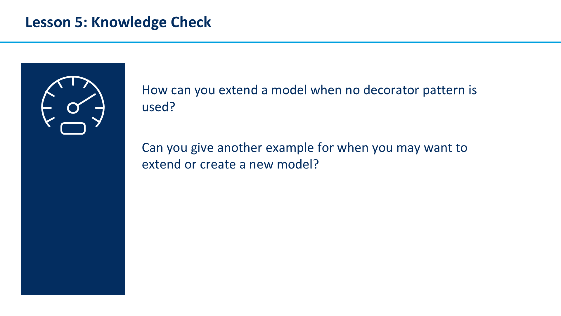 Lesson 5: Knowledge Check