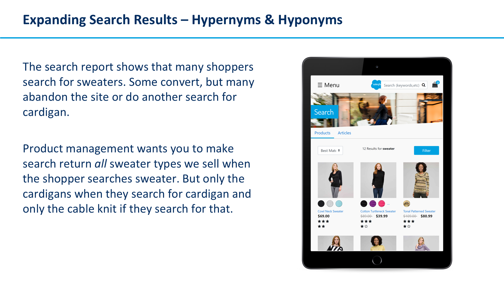 Expanding Search Results – Hypernyms & Hyponyms