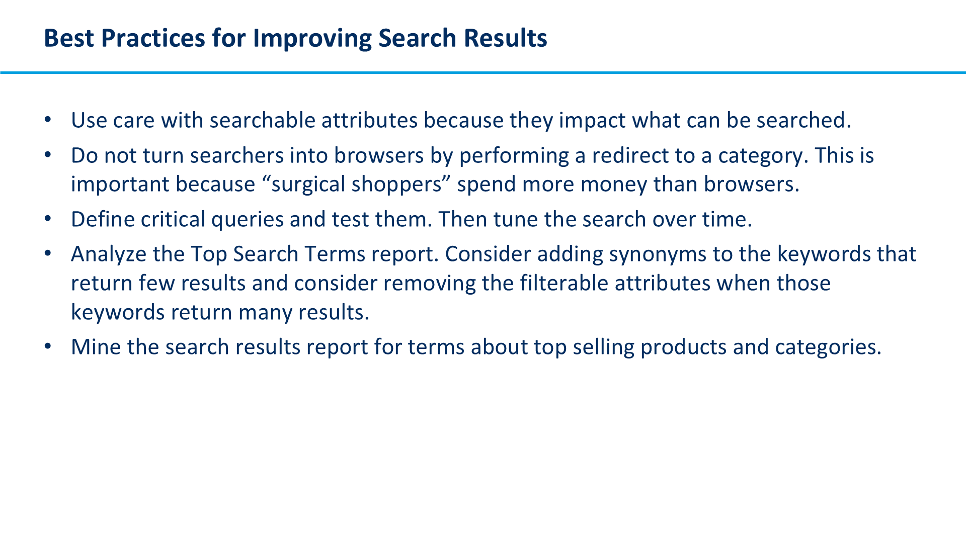 Best Practices for Improving Search Results