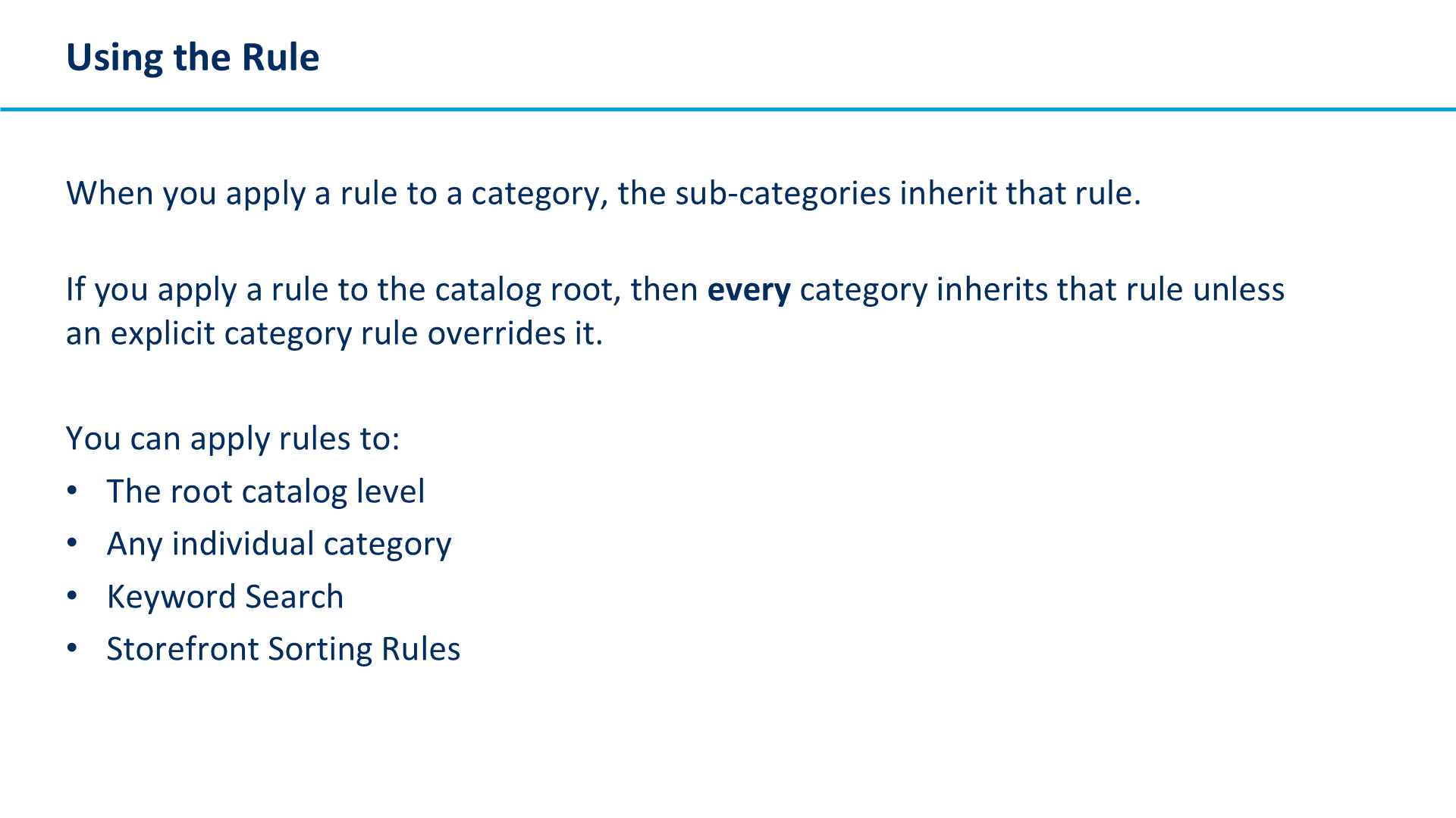 Using the Rule