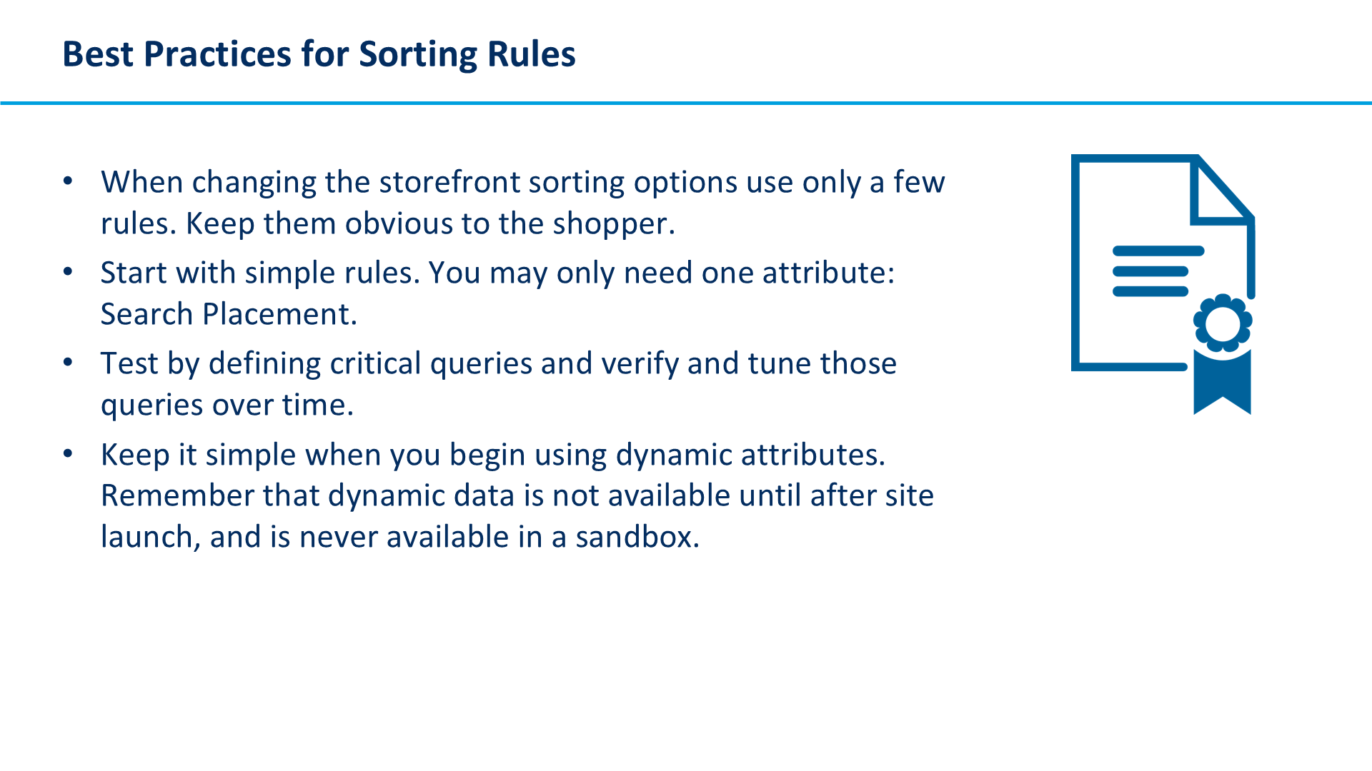 Best Practices for Sorting Rules