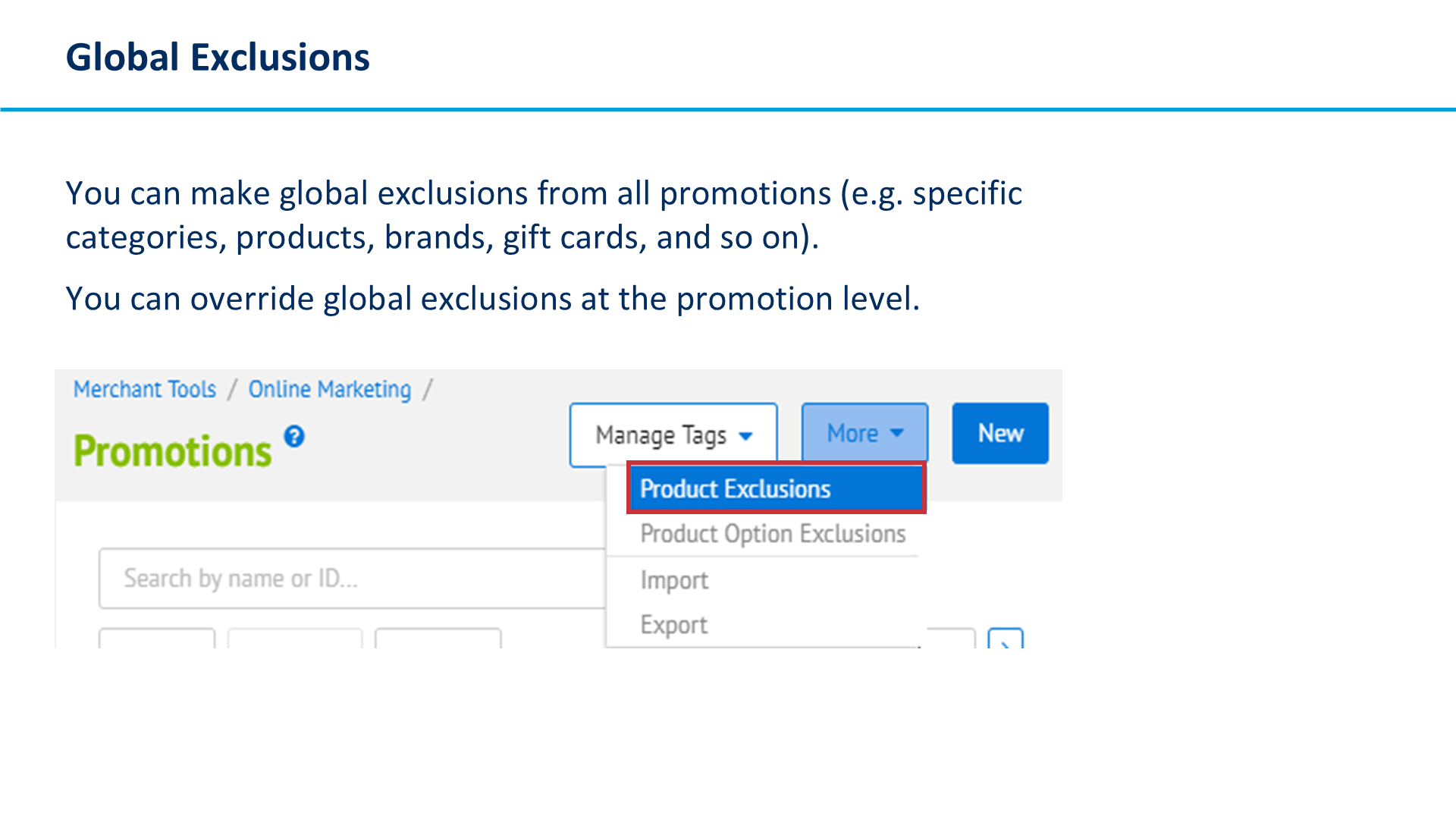 Global Exclusions