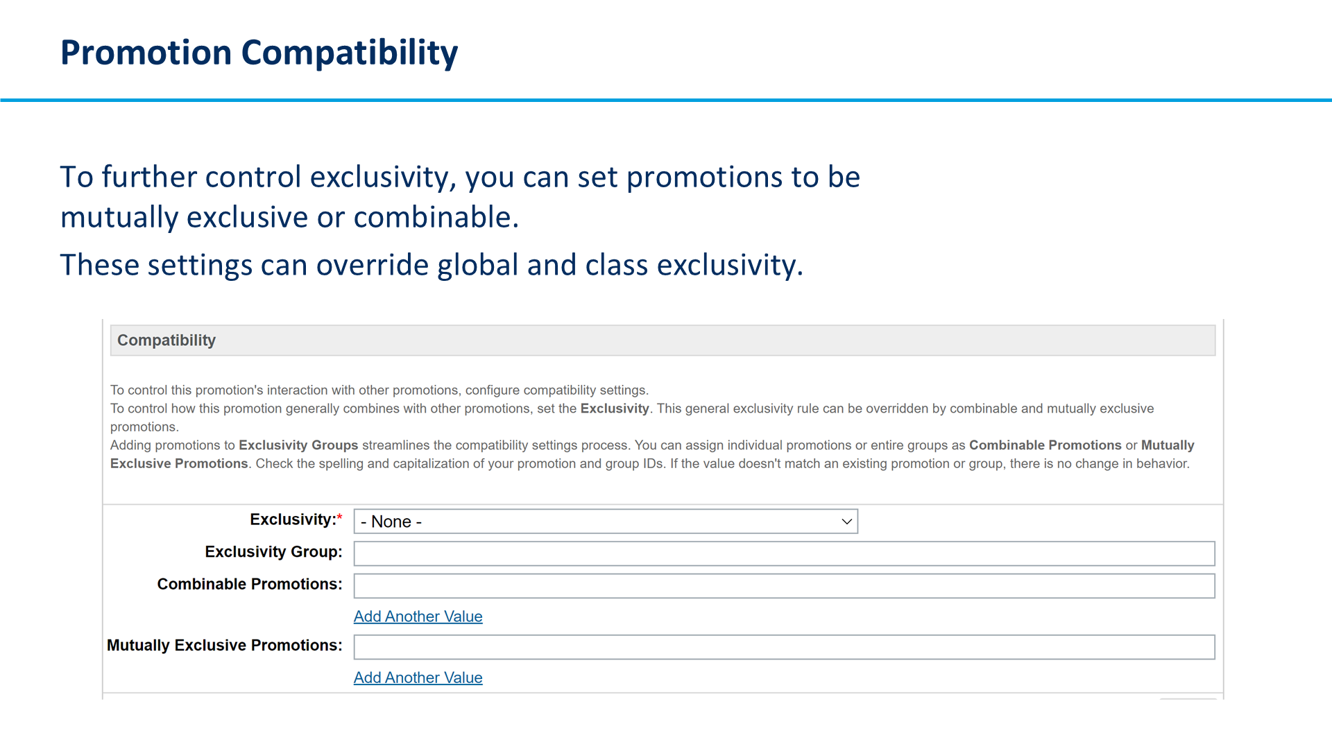Promotion Compatibility