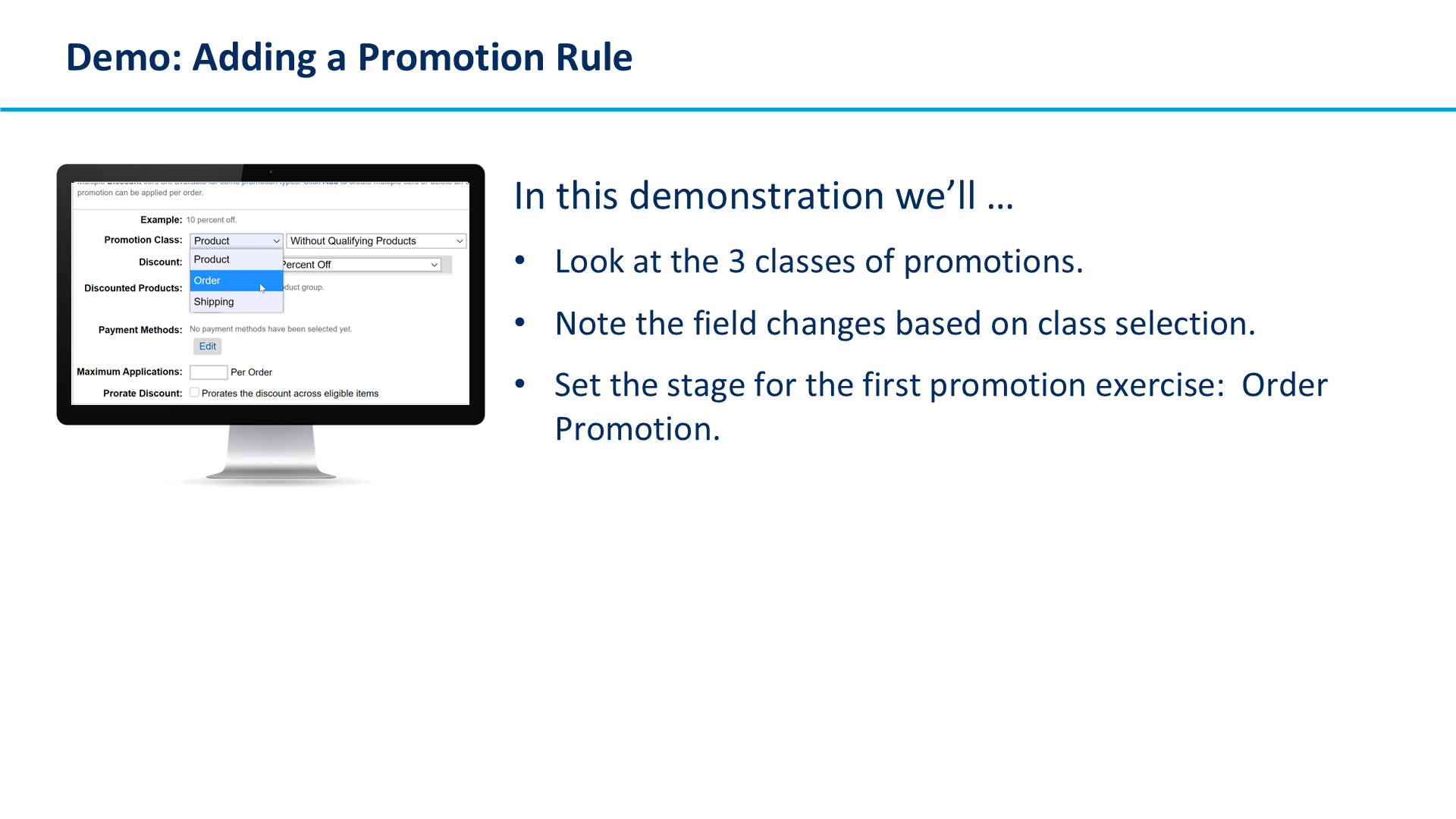 Demo: Adding a Promotion Rule