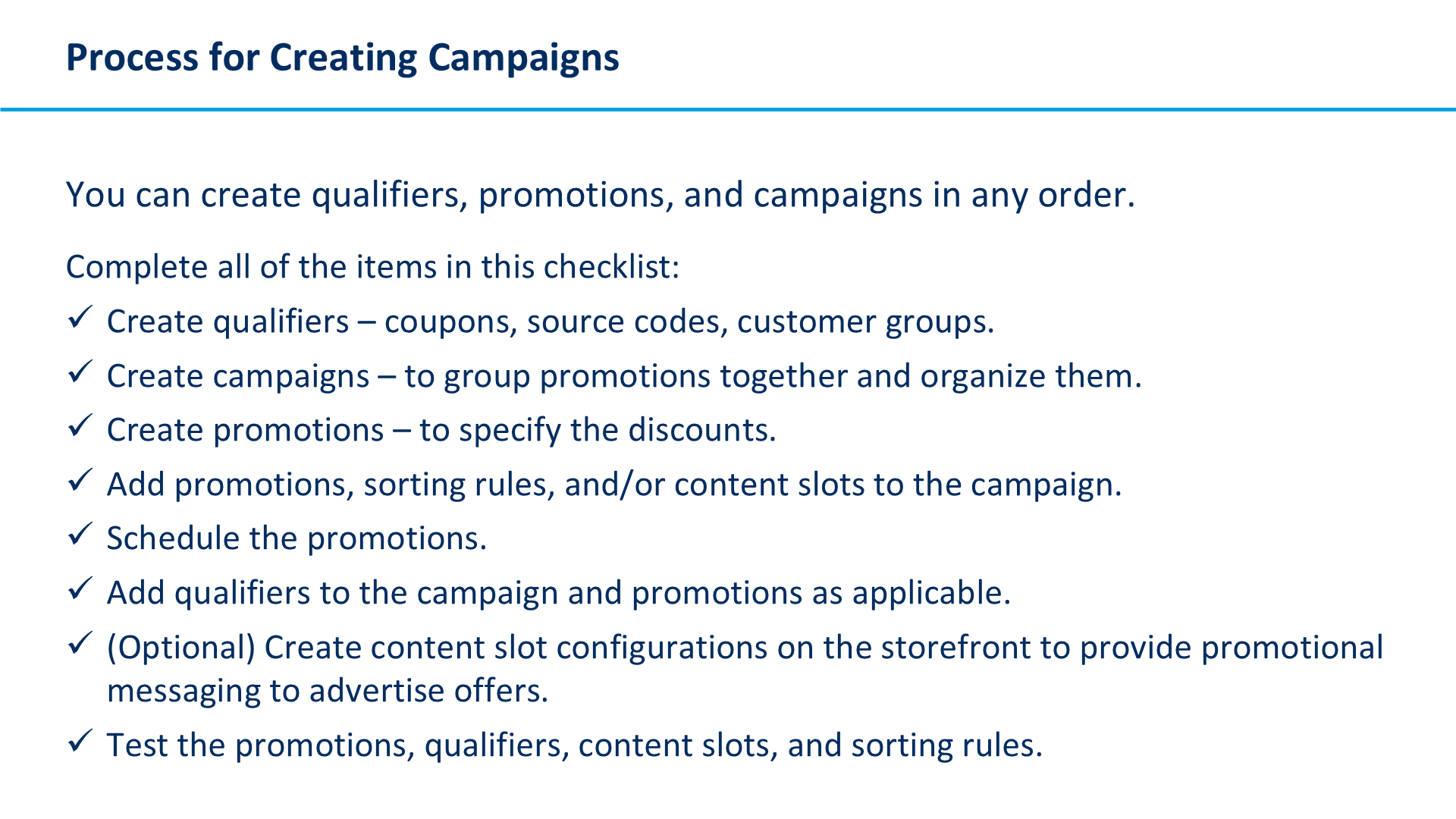 Process for Creating Campaigns