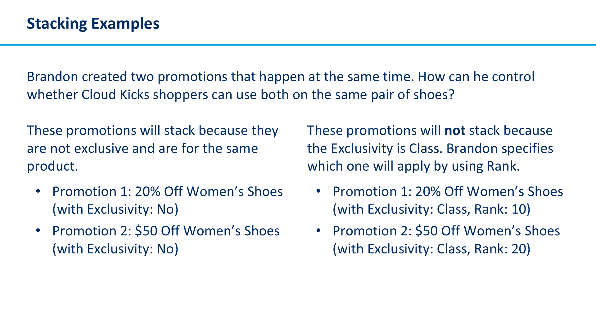 Stacking Examples