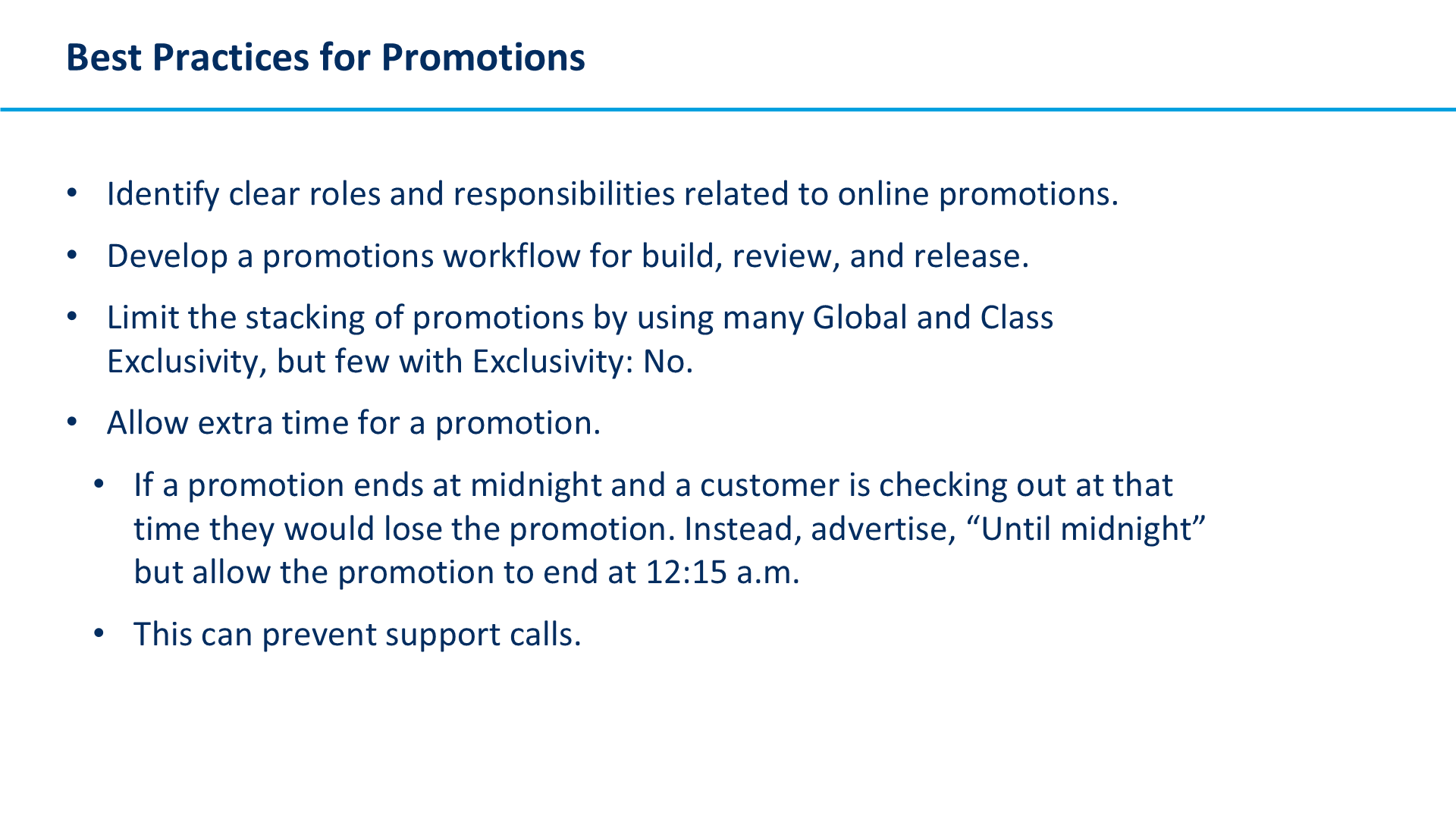 Best Practices for Promotions