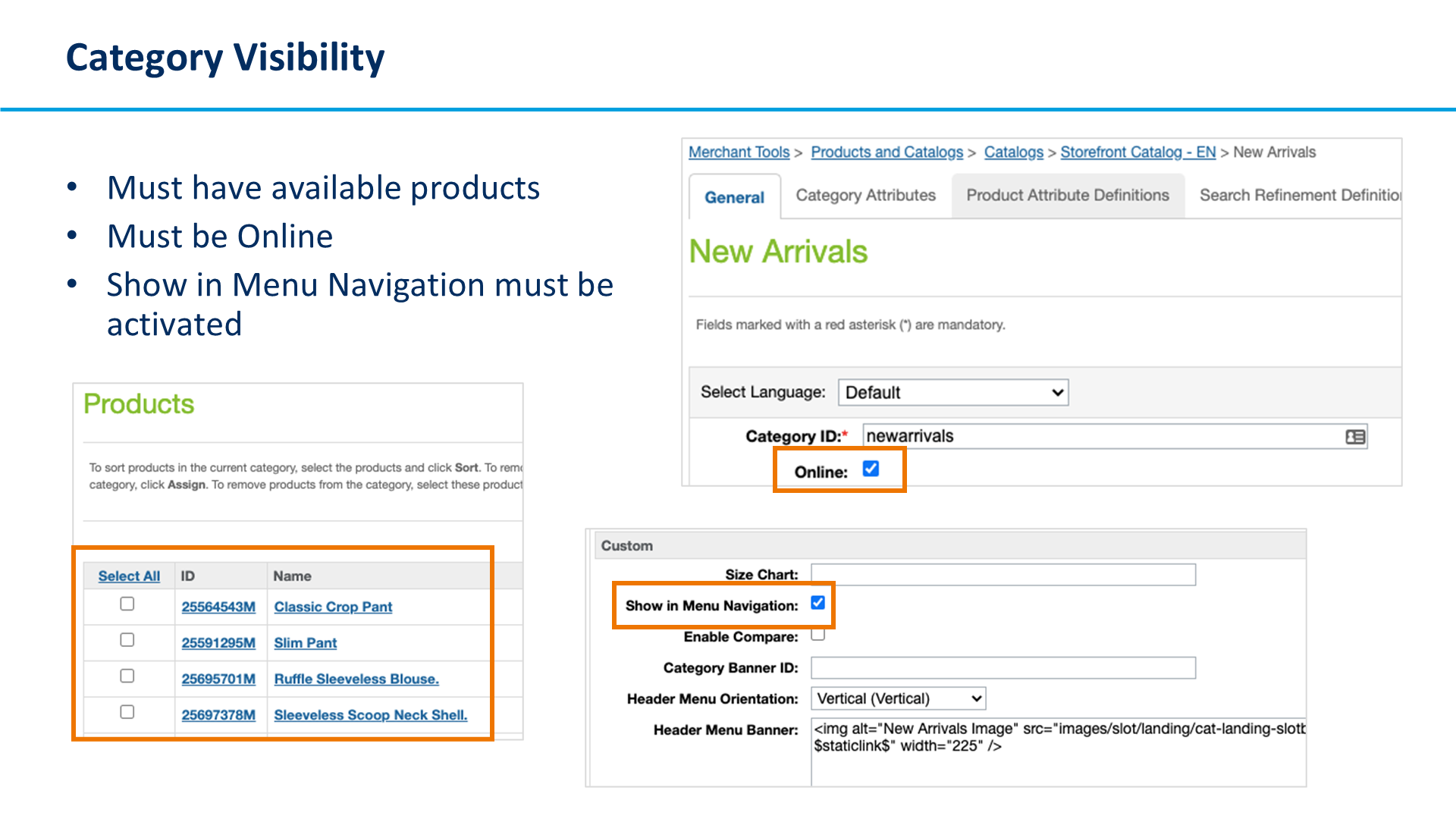 Category Visibility