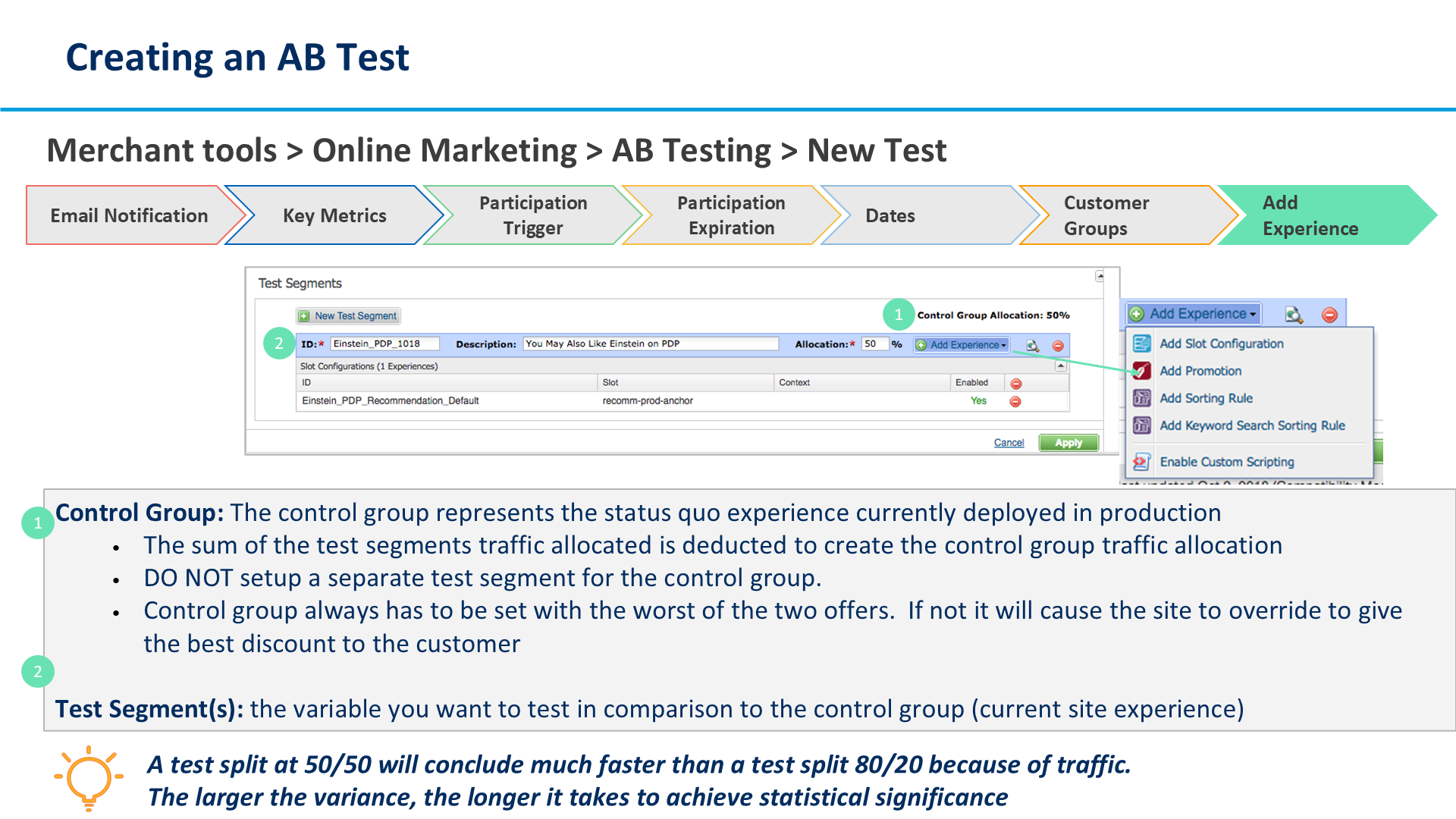 Creating an AB Test