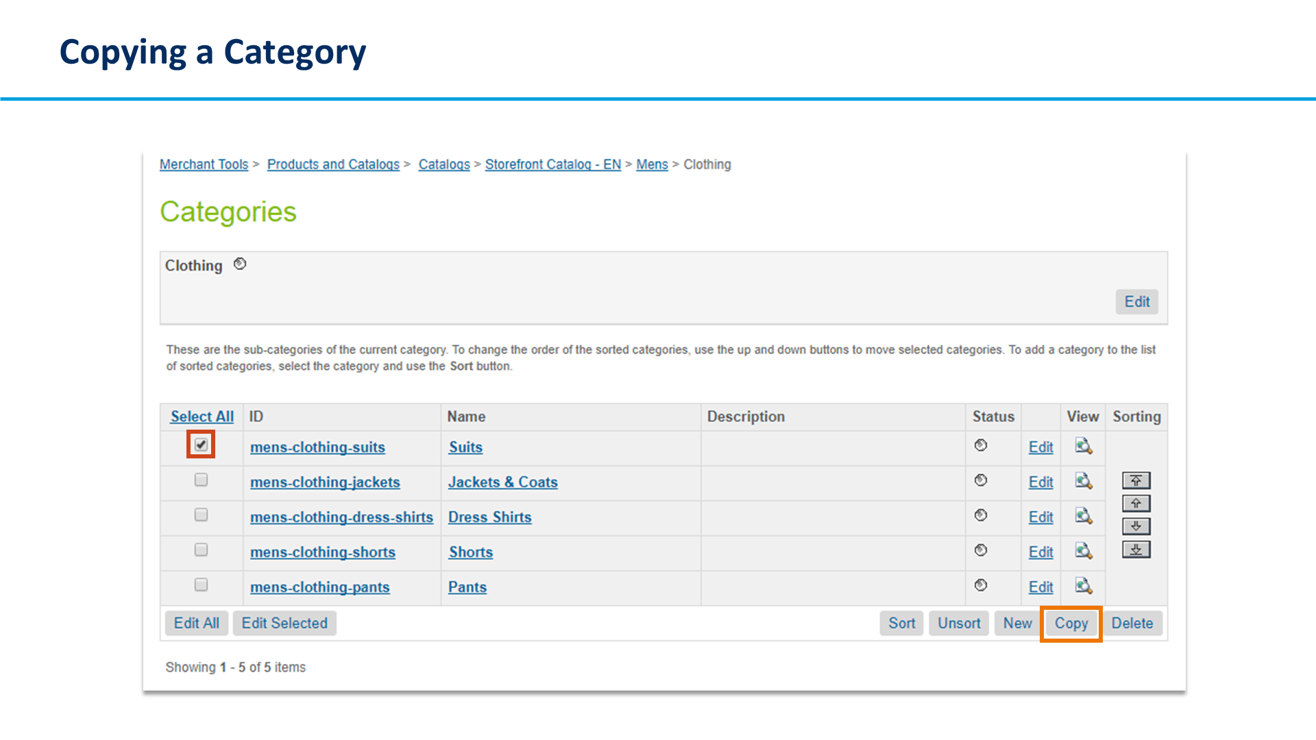 Copying a Category