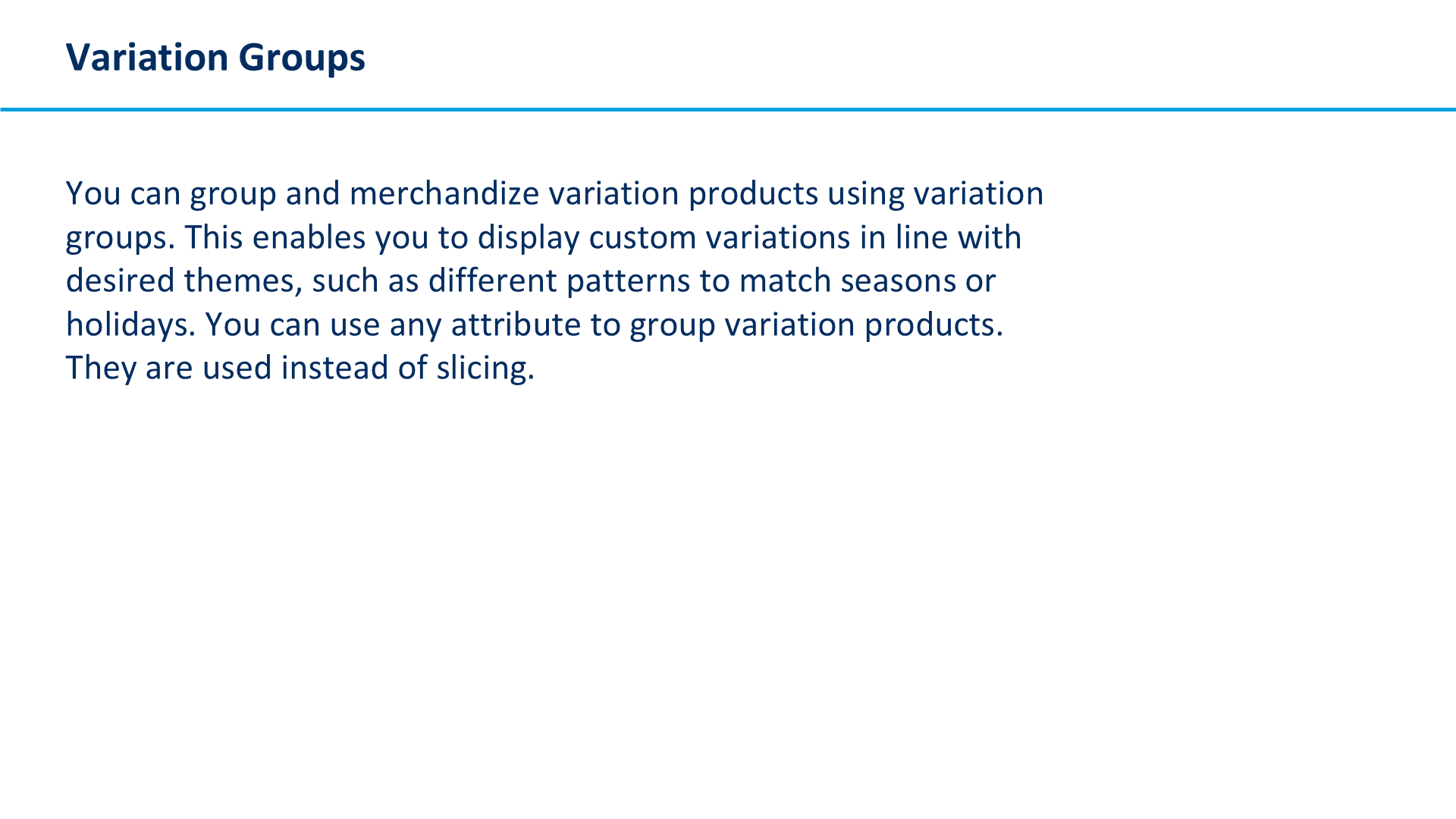 Variation Groups