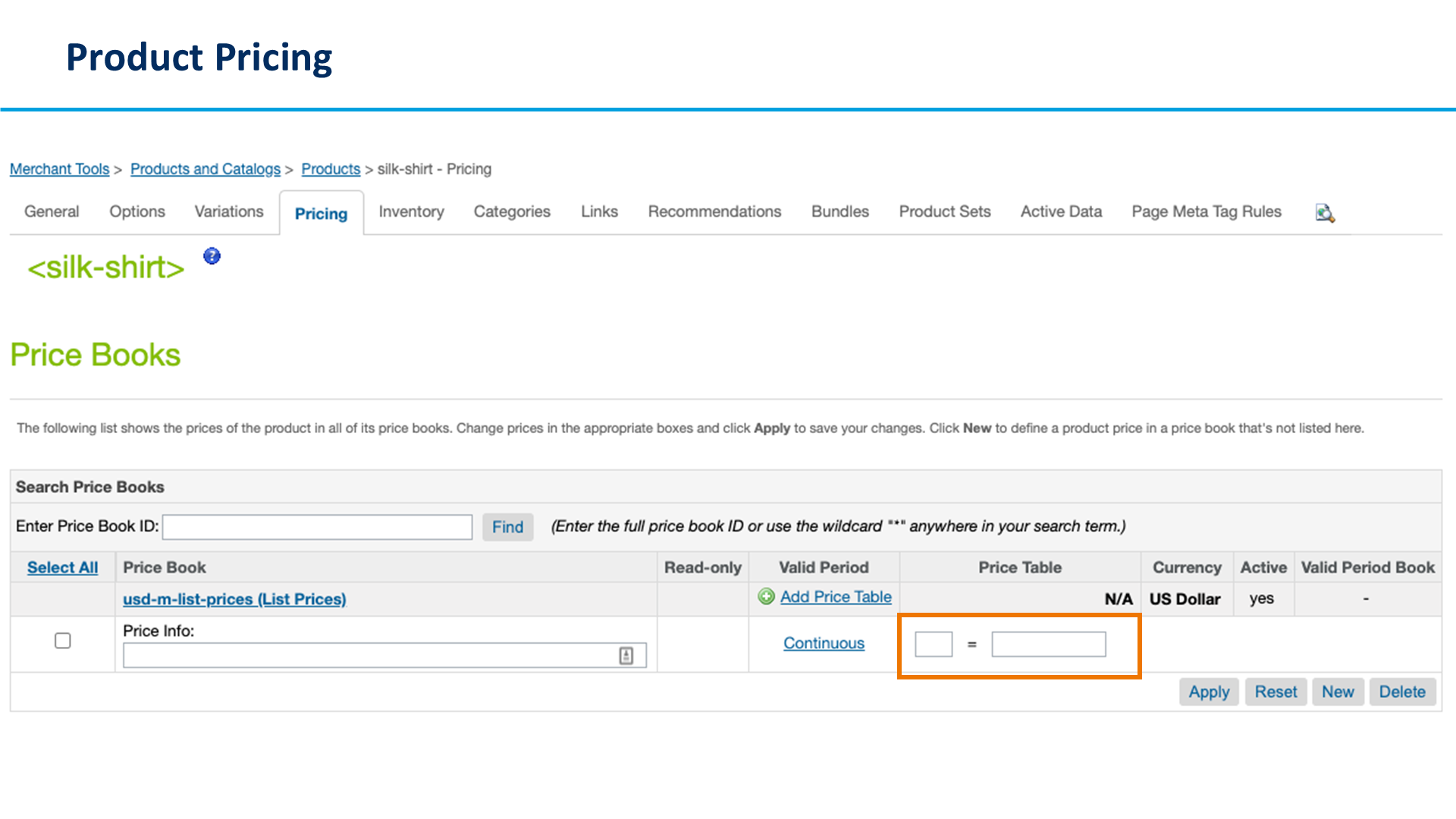 Product Pricing