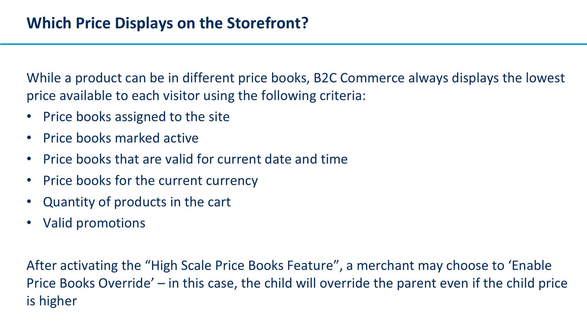 Which Price Displays on the Storefront?